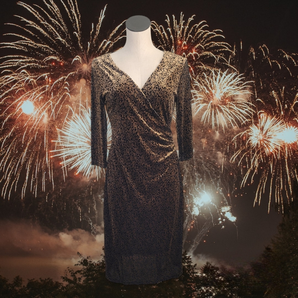 Y2K Velvet Paisley Dress